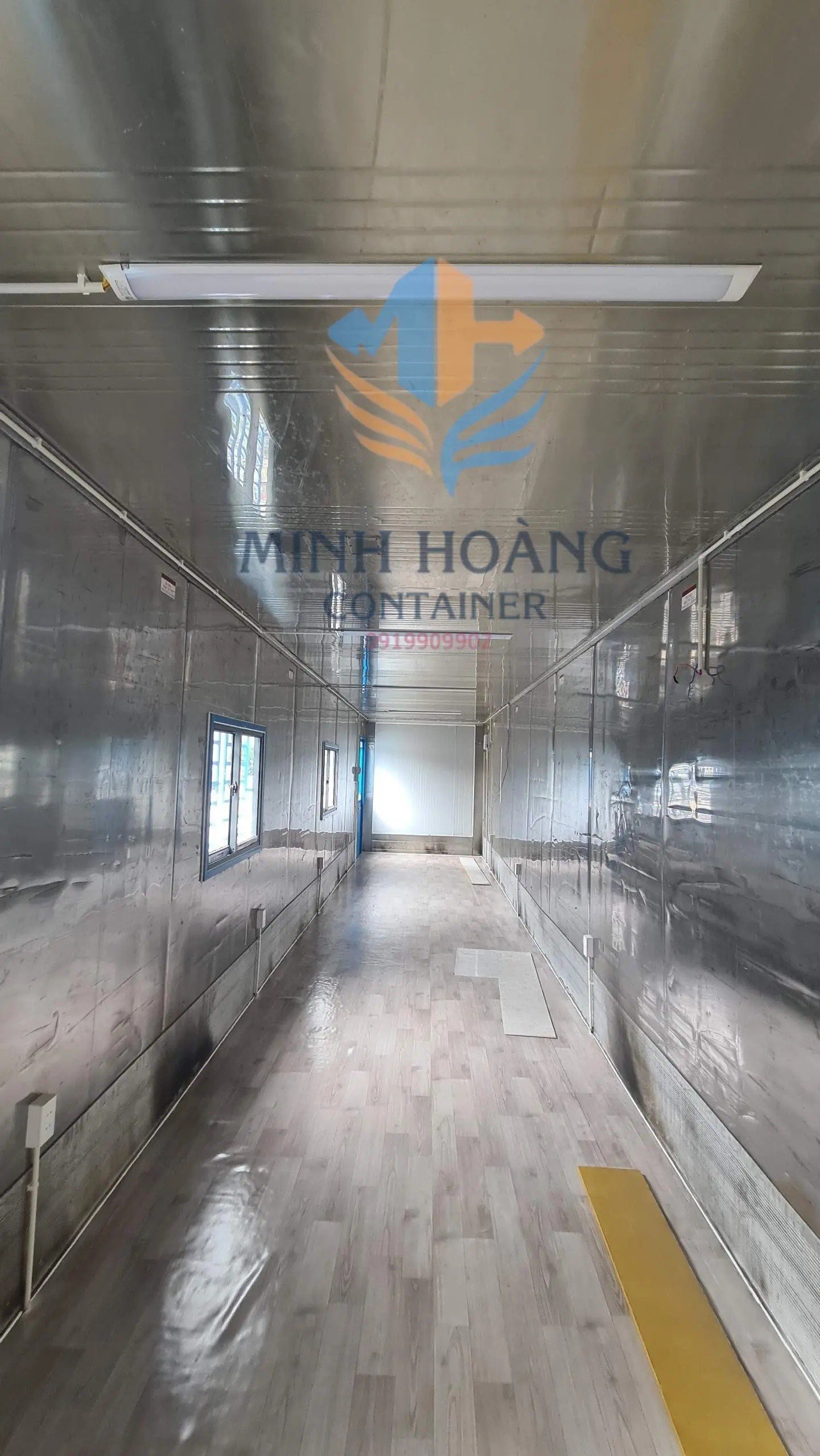 Container Văn Phòng 40 Feet Xanh Dương Dạng Ống Vỏ Lạnh